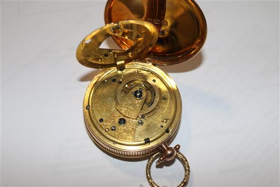 An 18ct gold open faced gentlemans pocket watch, Thomas Wingman, St Jamess Street, London, No.3660, diam. 5.4cm